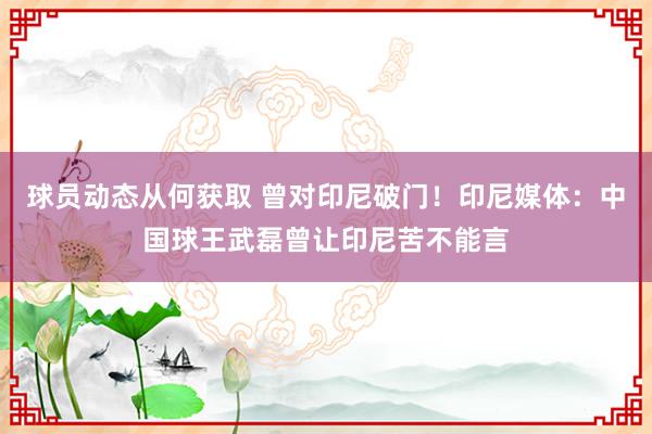 球员动态从何获取 曾对印尼破门！印尼媒体：中国球王武磊曾让印尼苦不能言