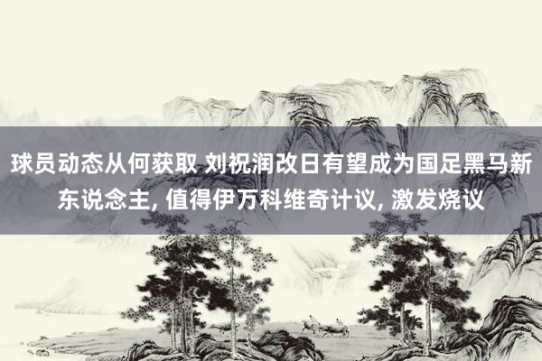 球员动态从何获取 刘祝润改日有望成为国足黑马新东说念主, 值得伊万科维奇计议, 激发烧议