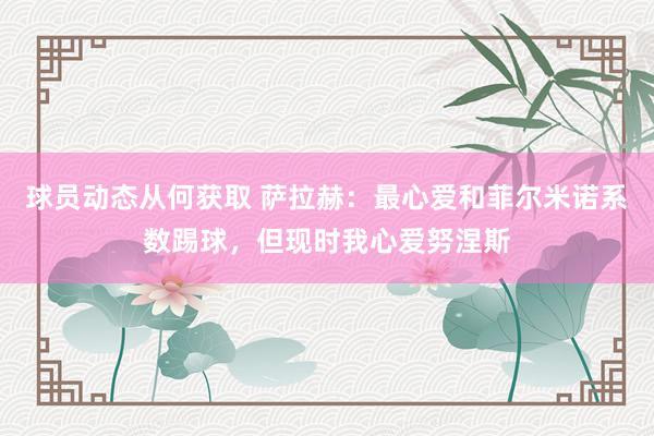 球员动态从何获取 萨拉赫：最心爱和菲尔米诺系数踢球，但现时我心爱努涅斯