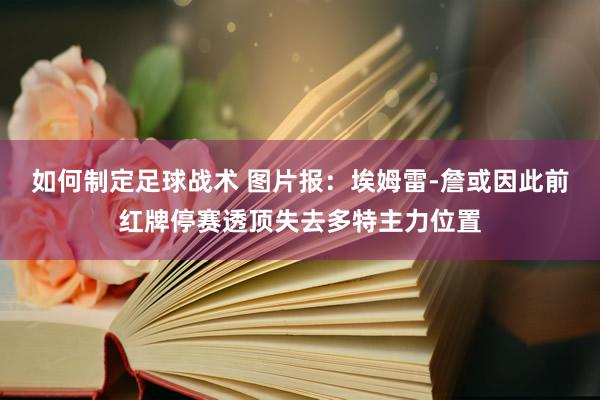 如何制定足球战术 图片报：埃姆雷-詹或因此前红牌停赛透顶失去多特主力位置