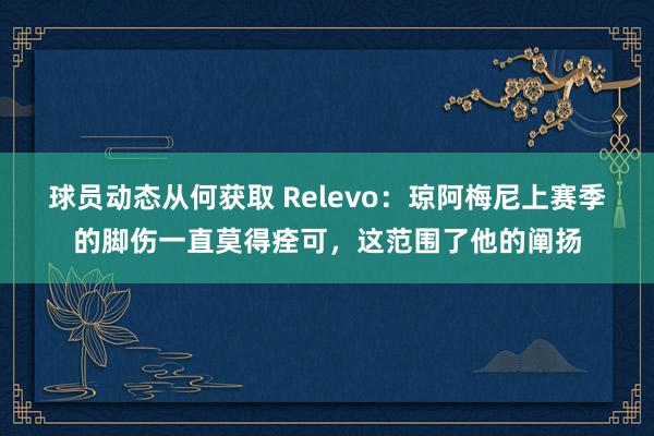 球员动态从何获取 Relevo：琼阿梅尼上赛季的脚伤一直莫得痊可，这范围了他的阐扬