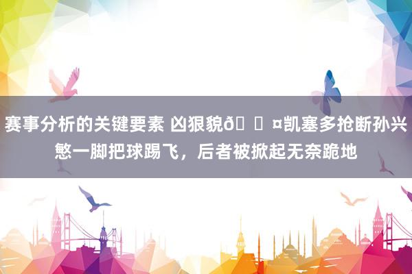 赛事分析的关键要素 凶狠貌😤凯塞多抢断孙兴慜一脚把球踢飞，后者被掀起无奈跪地