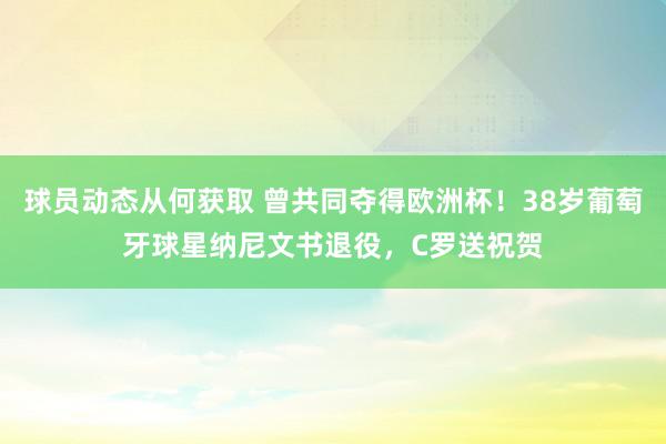 球员动态从何获取 曾共同夺得欧洲杯！38岁葡萄牙球星纳尼文书退役，C罗送祝贺