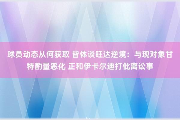 球员动态从何获取 皆体谈旺达逆境：与现对象甘特酌量恶化 正和伊卡尔迪打仳离讼事