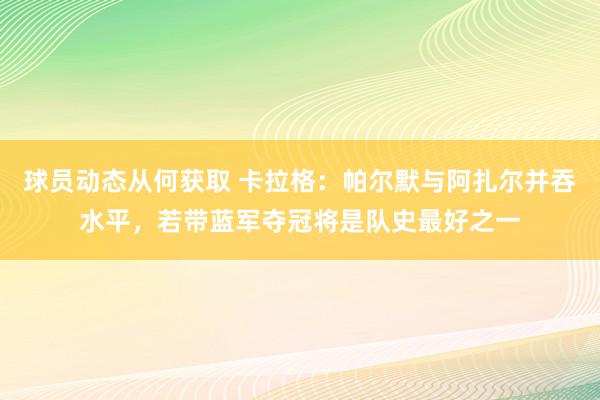 球员动态从何获取 卡拉格：帕尔默与阿扎尔并吞水平，若带蓝军夺冠将是队史最好之一