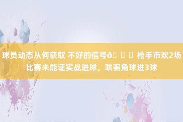 球员动态从何获取 不好的信号😕枪手市欢2场比赛未能证实战进球，哄骗角球进3球