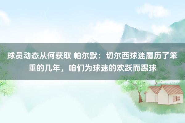 球员动态从何获取 帕尔默：切尔西球迷履历了笨重的几年，咱们为球迷的欢跃而踢球