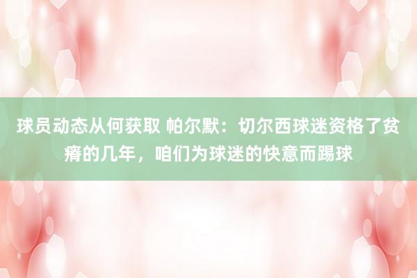 球员动态从何获取 帕尔默：切尔西球迷资格了贫瘠的几年，咱们为球迷的快意而踢球