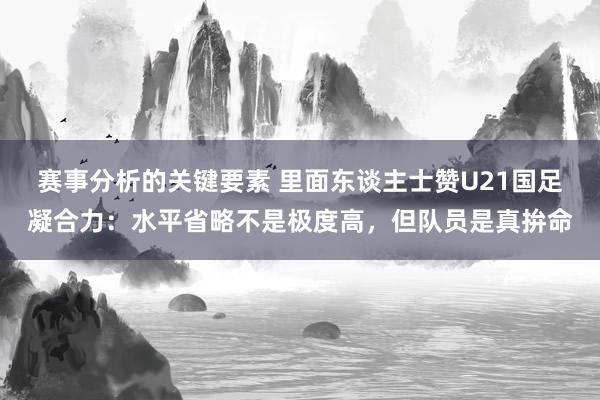 赛事分析的关键要素 里面东谈主士赞U21国足凝合力：水平省略不是极度高，但队员是真拚命