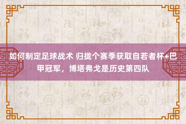 如何制定足球战术 归拢个赛季获取自若者杯+巴甲冠军，博塔弗戈是历史第四队