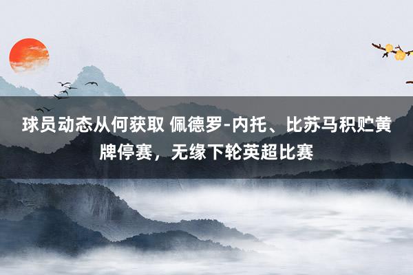 球员动态从何获取 佩德罗-内托、比苏马积贮黄牌停赛，无缘下轮英超比赛