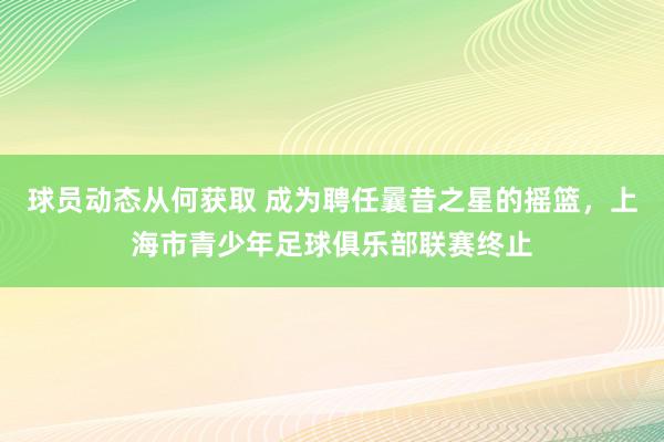 球员动态从何获取 成为聘任曩昔之星的摇篮，上海市青少年足球俱乐部联赛终止