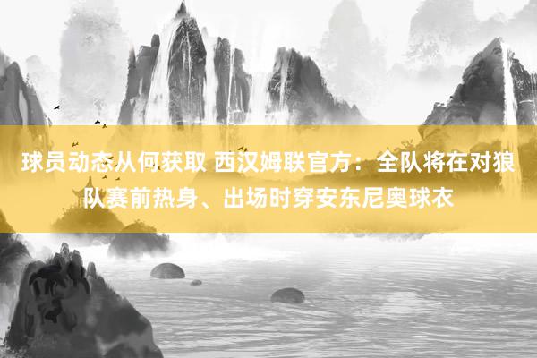 球员动态从何获取 西汉姆联官方：全队将在对狼队赛前热身、出场时穿安东尼奥球衣